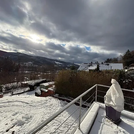 木屋 Le Des 5 Avec Piscine Vue Sur Les Montagnes Et En Lisiere De Foret